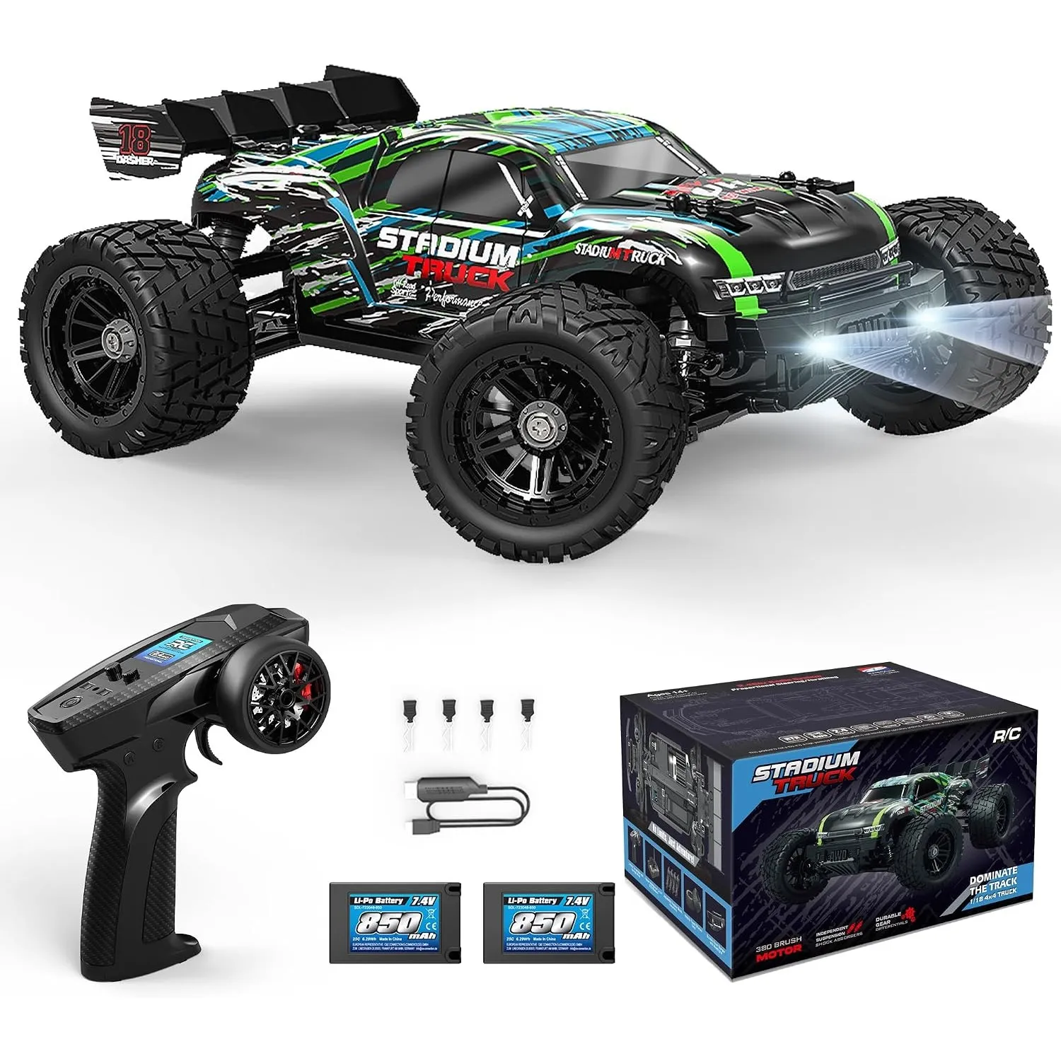 HAIBOXING Ferngesteuertes Auto 1:18 4WD Offroad Truggy 36+ km/h Hobby Grade