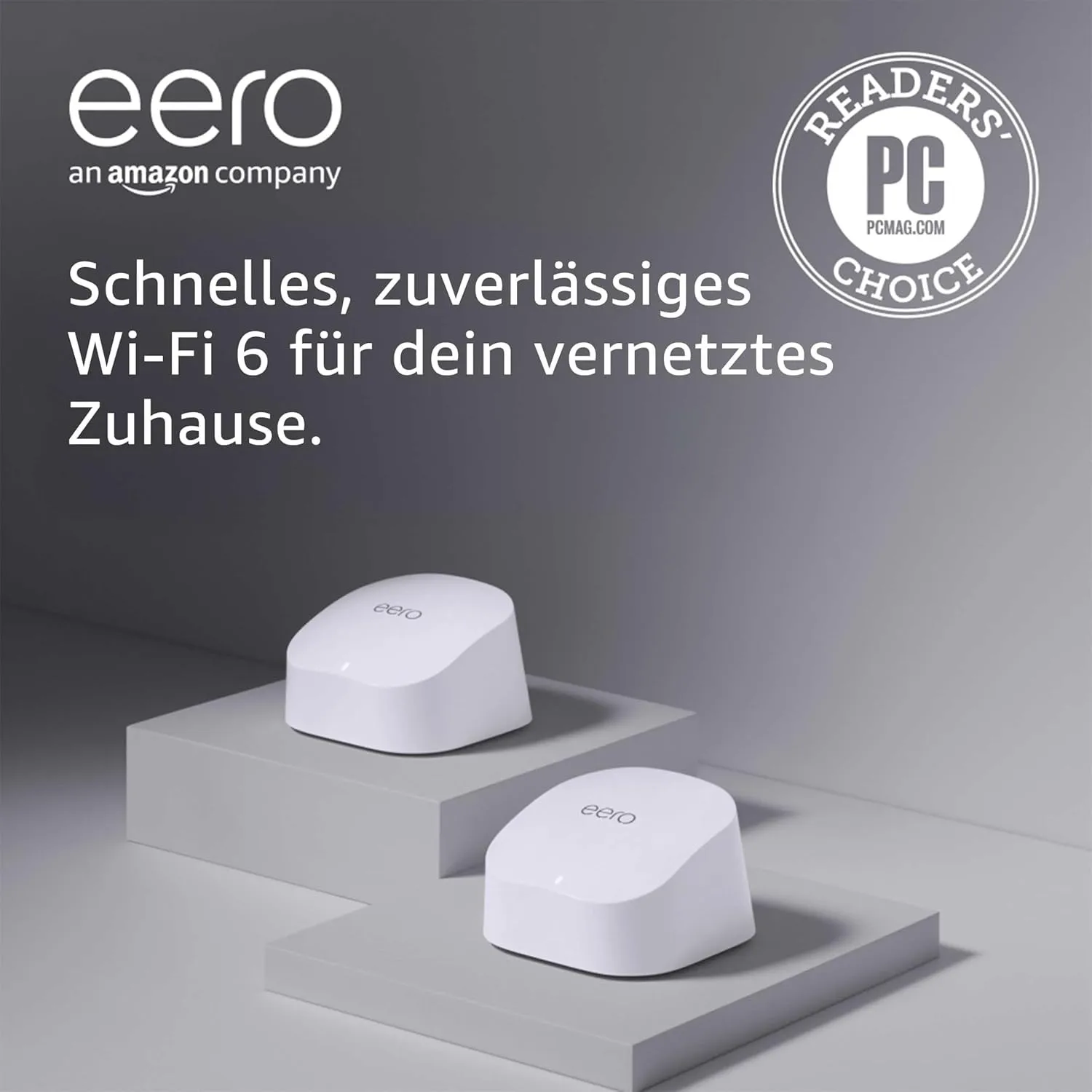 Amazon eero 6 Mesh-WLAN-Router | 900-Mbit/s-Ethernet | Bis zu 140 m² Abdeckung | Für Verbindungen mit über 75 Geräten |…