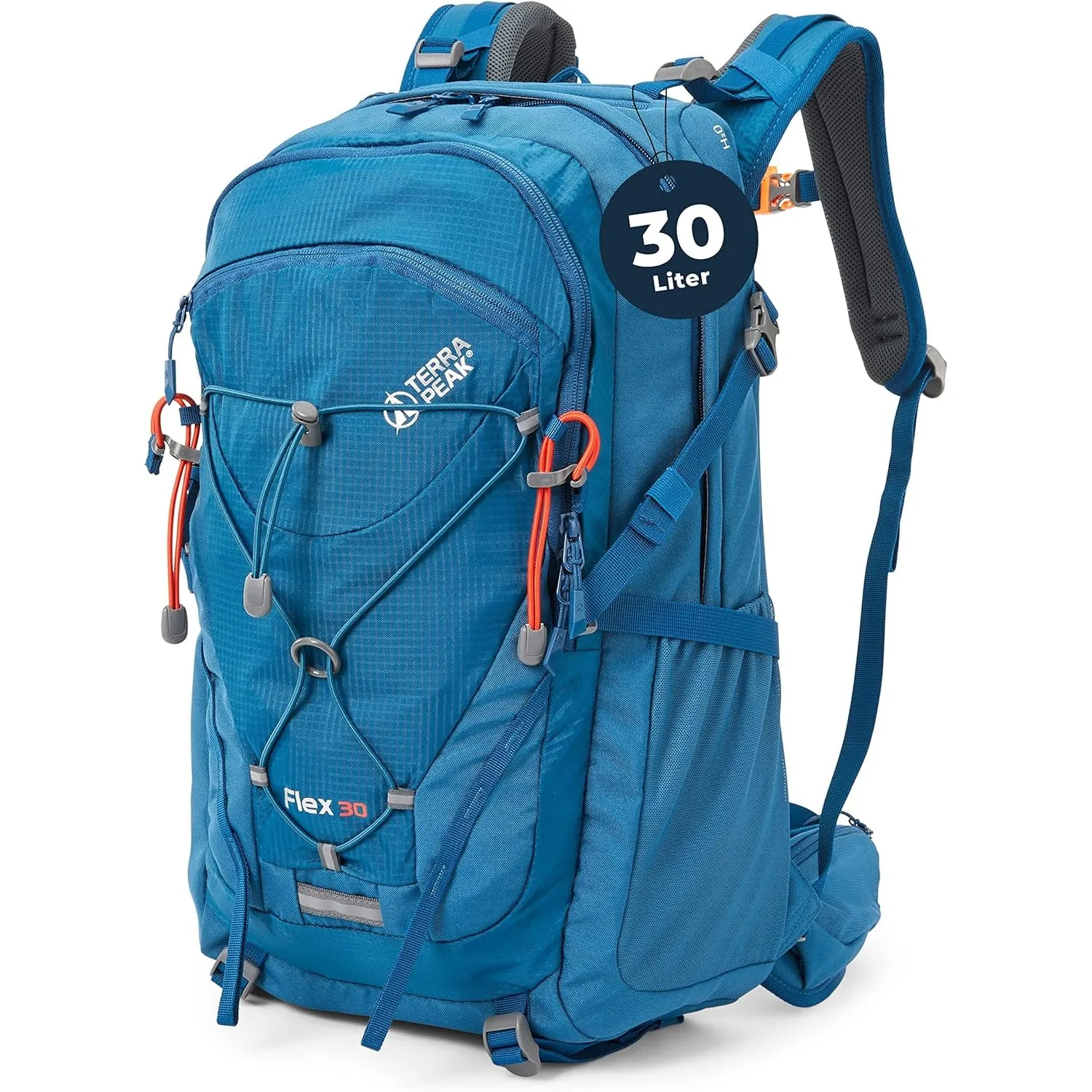Terra Peak® Premium Wanderrucksack 30L (FLEX 30) für Damen & Herren mittelgroß mit Rückenbelüftung, Regenschutz & Trink…