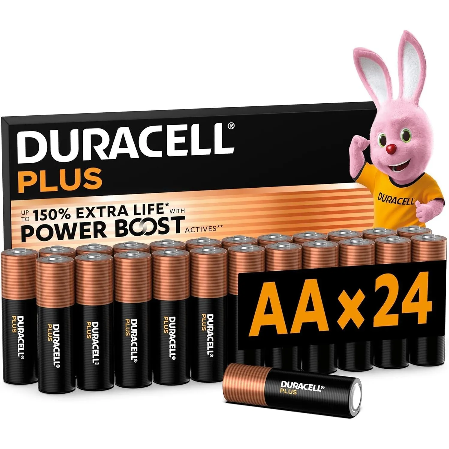 DURACELL Plus AA-Batterien (24er-Pack) – Alkaline-Batterien 1,5 V