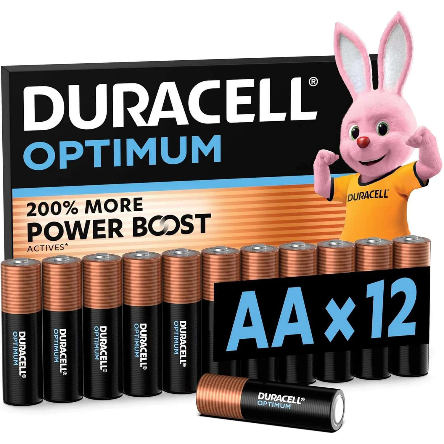 DURACELL Optimum AA Alkaline-Batterien (12 Stück) 1.5V, LR06