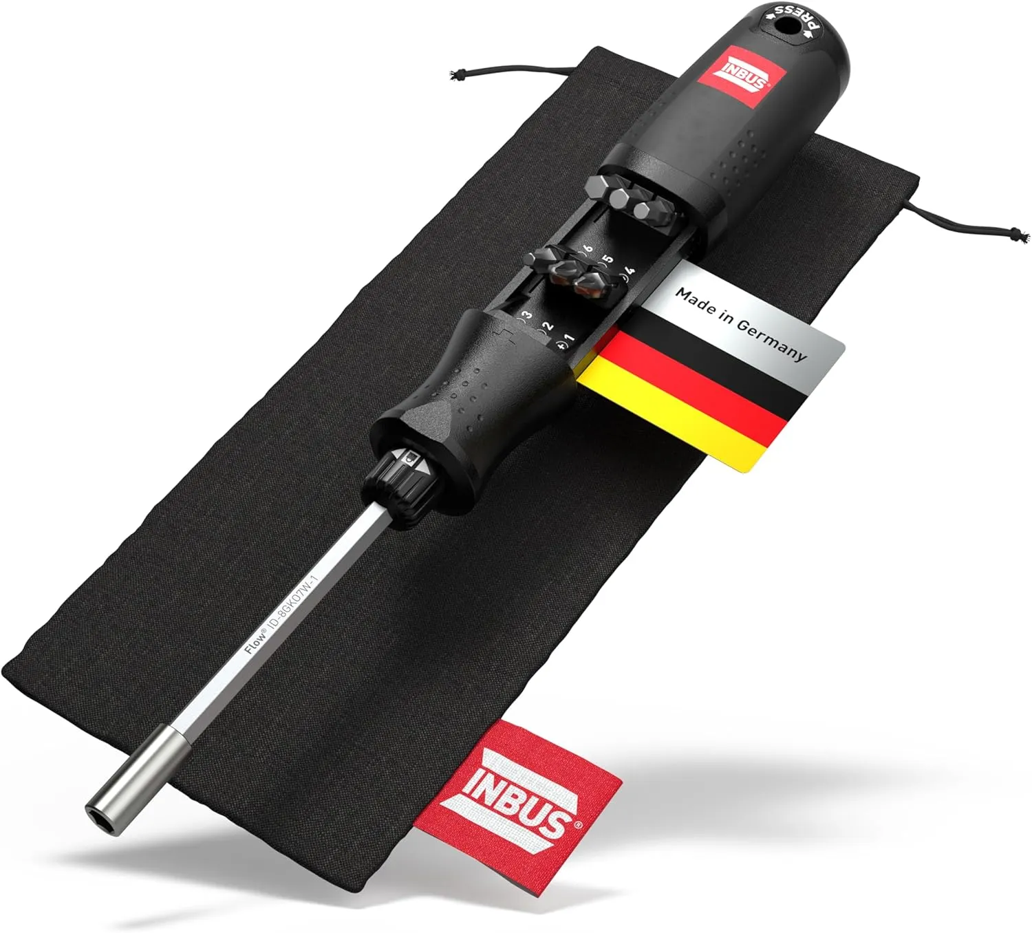 INBUS® Flow 73424 Schraubendreher inkl. 12 Bits — Made in Germany