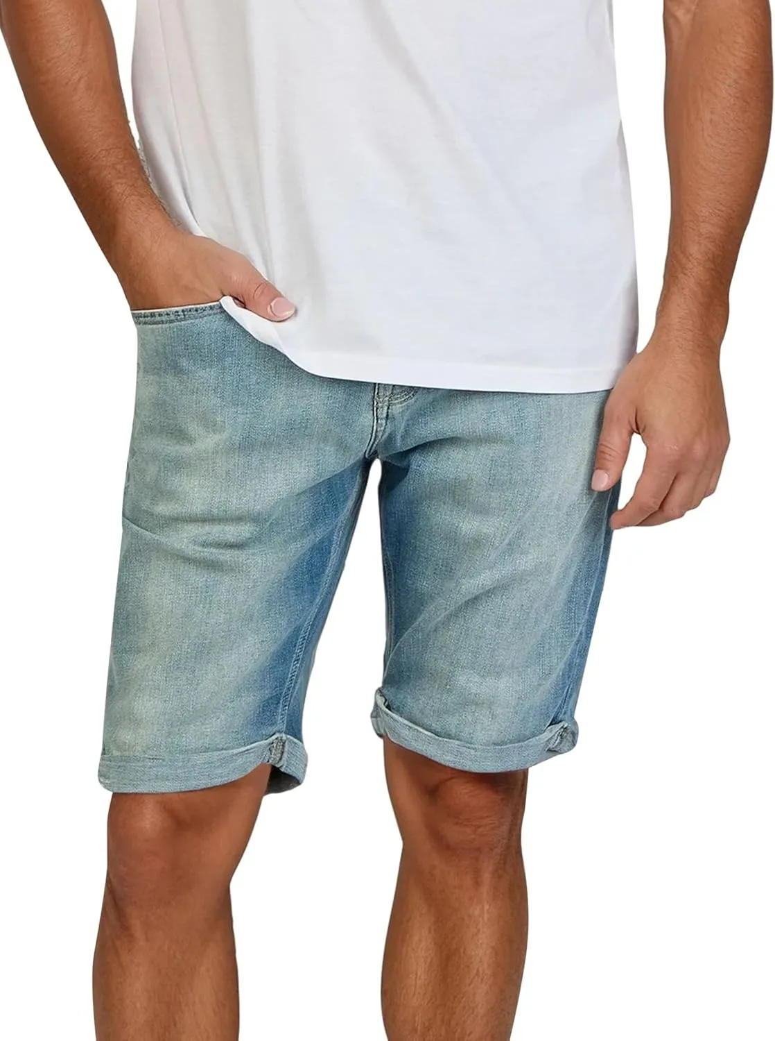 LTB Men's Bermuda Corvin Slim-Fit Shorts, Cotton Denim Shorts, Blue, Dark Blue, Black, S, M, L, XL, XXL, 3XL, 4XL, 5XL