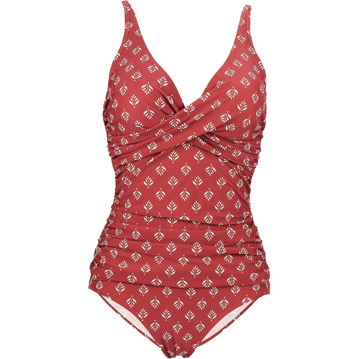 LA ORCHID Damen Badeanzug bauchweg Push up einteiliger Badeanzug bademode v Ausschnitt bademode high Waist für Urlaub