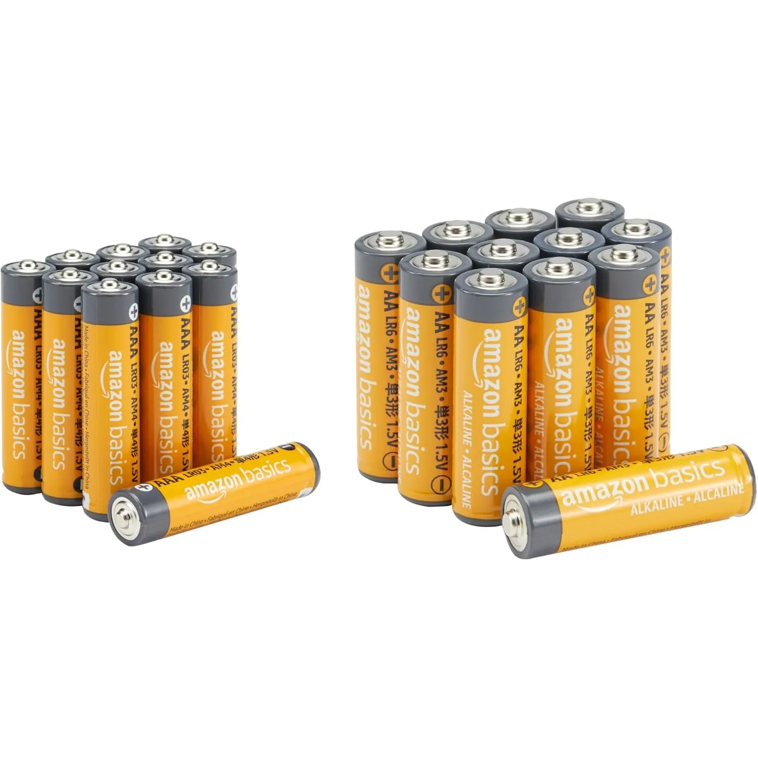 Amazon Basics Hochleistungs-Alkali-Batterien, AA und AAA, Vorteilspack, 12 AA-Batterien und 12 AAA-Batterien, 1,5 V, 10…