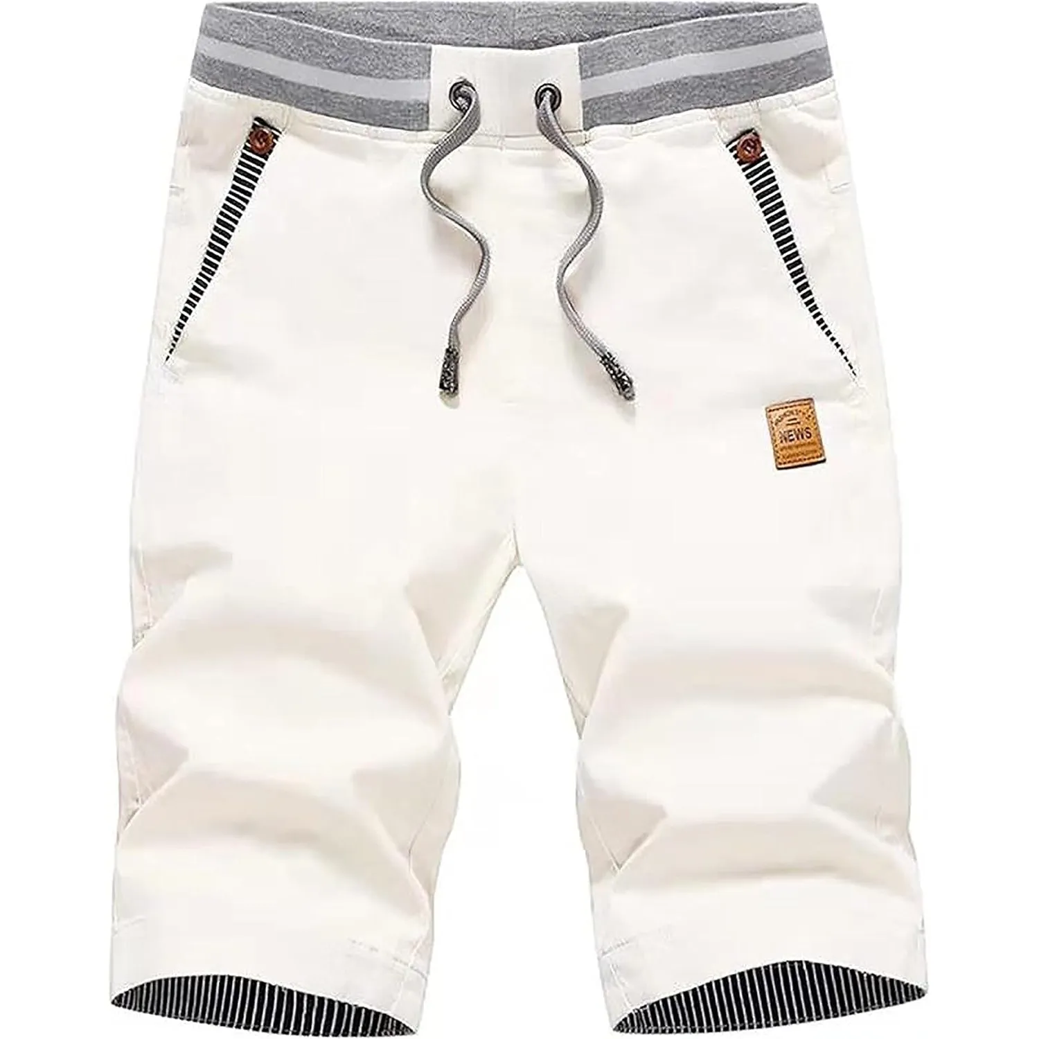HCSS Kurze Hosen Herren Bermuda Shorts Herren Sommer Chino Shorts Baumwolle Gummizug mit Tasche