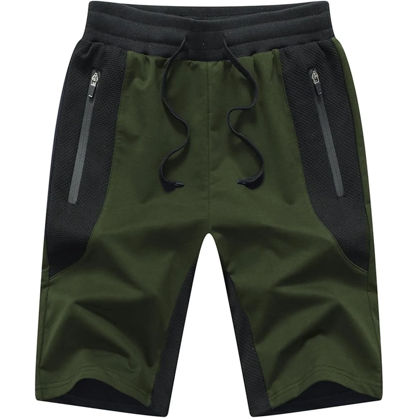 JustSun Kurze Hosen Herren Sport Shorts Sporthose Herren Jogginghose Mit Reißverschluss und Elastische Taille