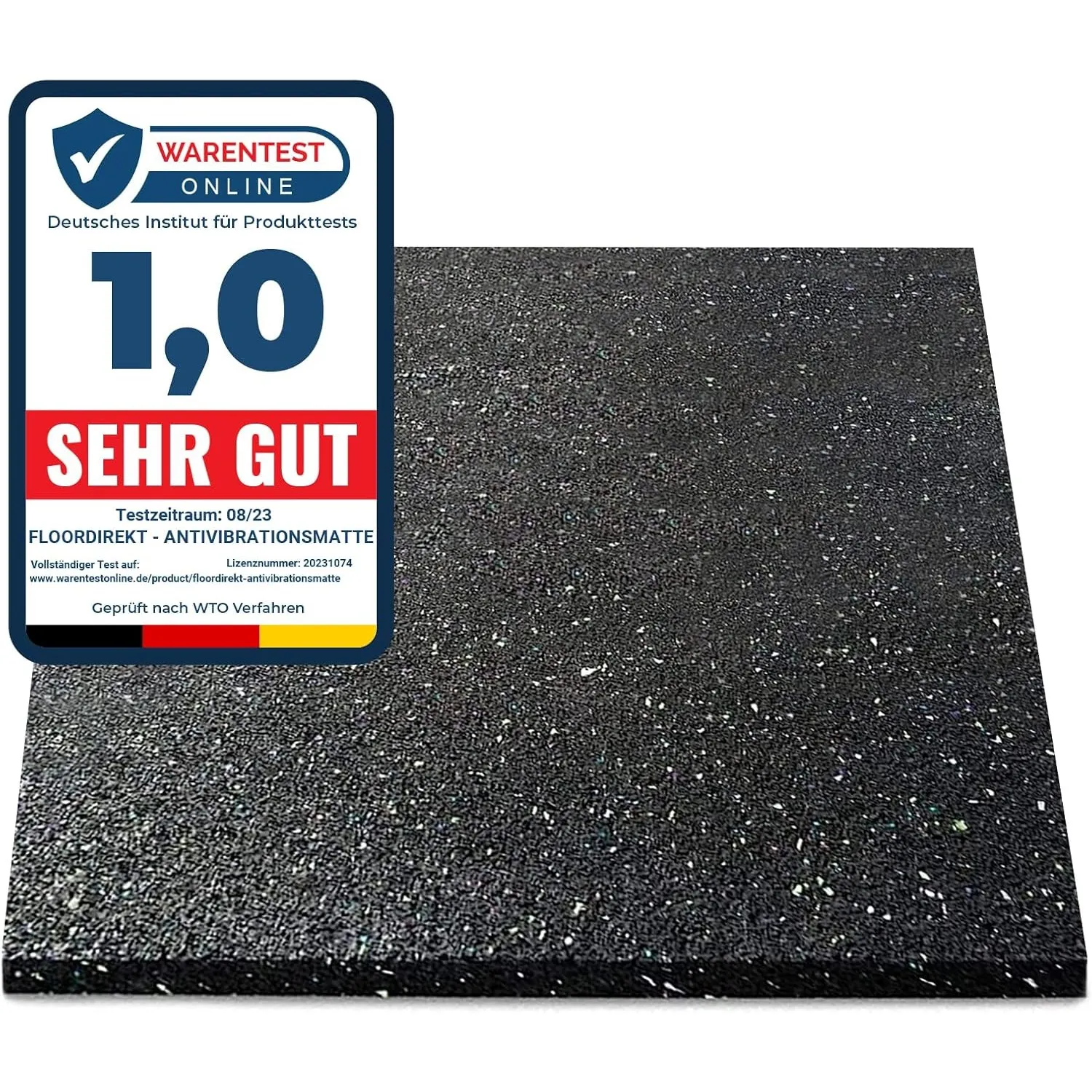 Floordirekt Premium Antivibrationsmatte 60x60cm - Made in Germany - für Waschmaschine Trockner etc. - zuschneidbar - in…