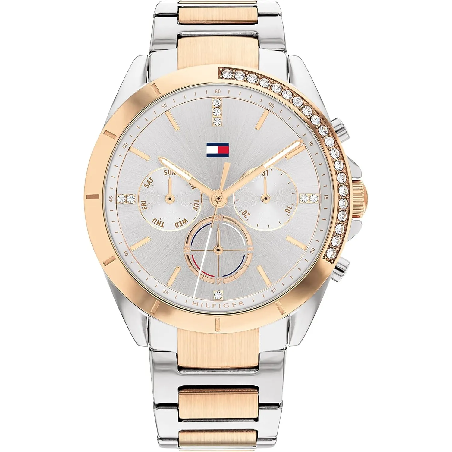 Tommy Hilfiger Multi Zifferblatt Quarz Uhr für Damen mit Edelstahlarmband - Erhältlich aus Gold oder Silber