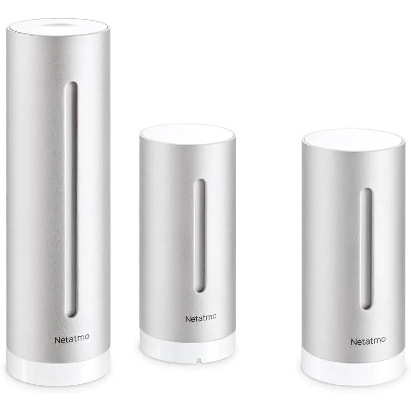 Netatmo Innen- und Außen-Wetterstation mit drahtlosem Außensensor + Zusatzmodul, Kompatibel mit Amazon Alexa, Google Ho…