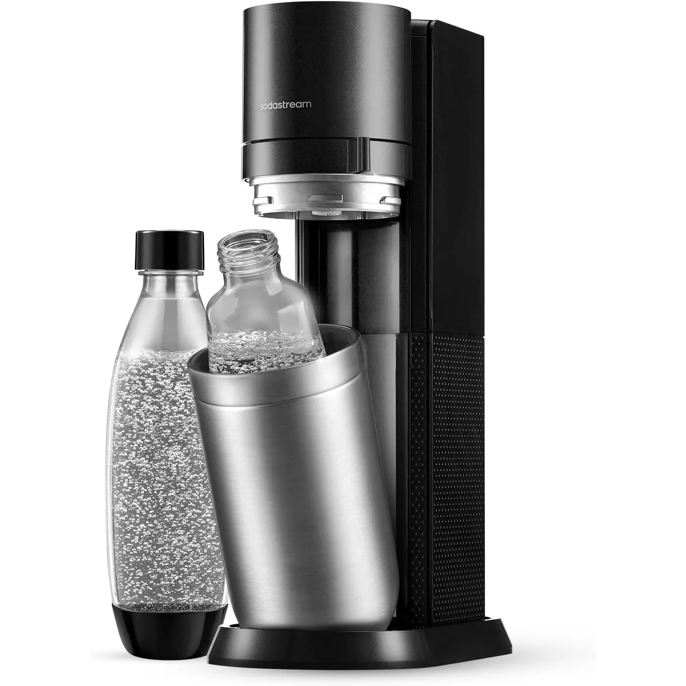 SodaStream DUO Wassersprudler - 2x 1L Sprudlerflaschen, Grau