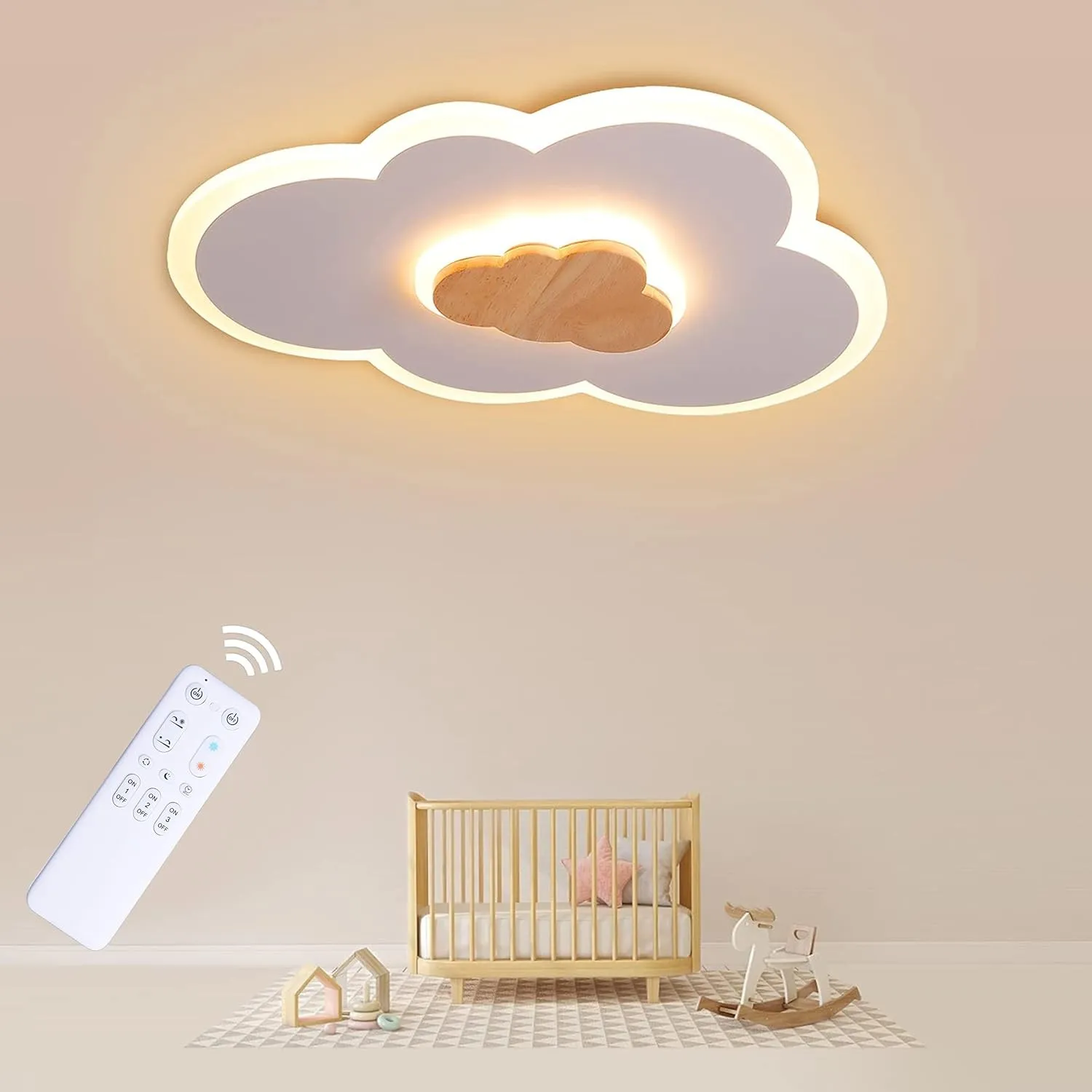 FANLG LED Deckenlampe Kinderzimmer 40CM Schlafzimmerlampe Wolkenlampe