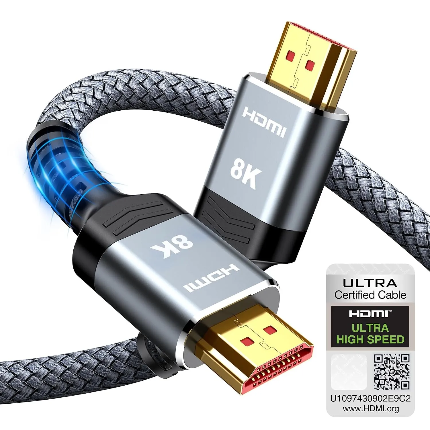 SNOWKIDS 10K 8K HDMI 2.1 Kabel 2M, Zertifiziert HDMI 48Gbps Ultra Highspeed