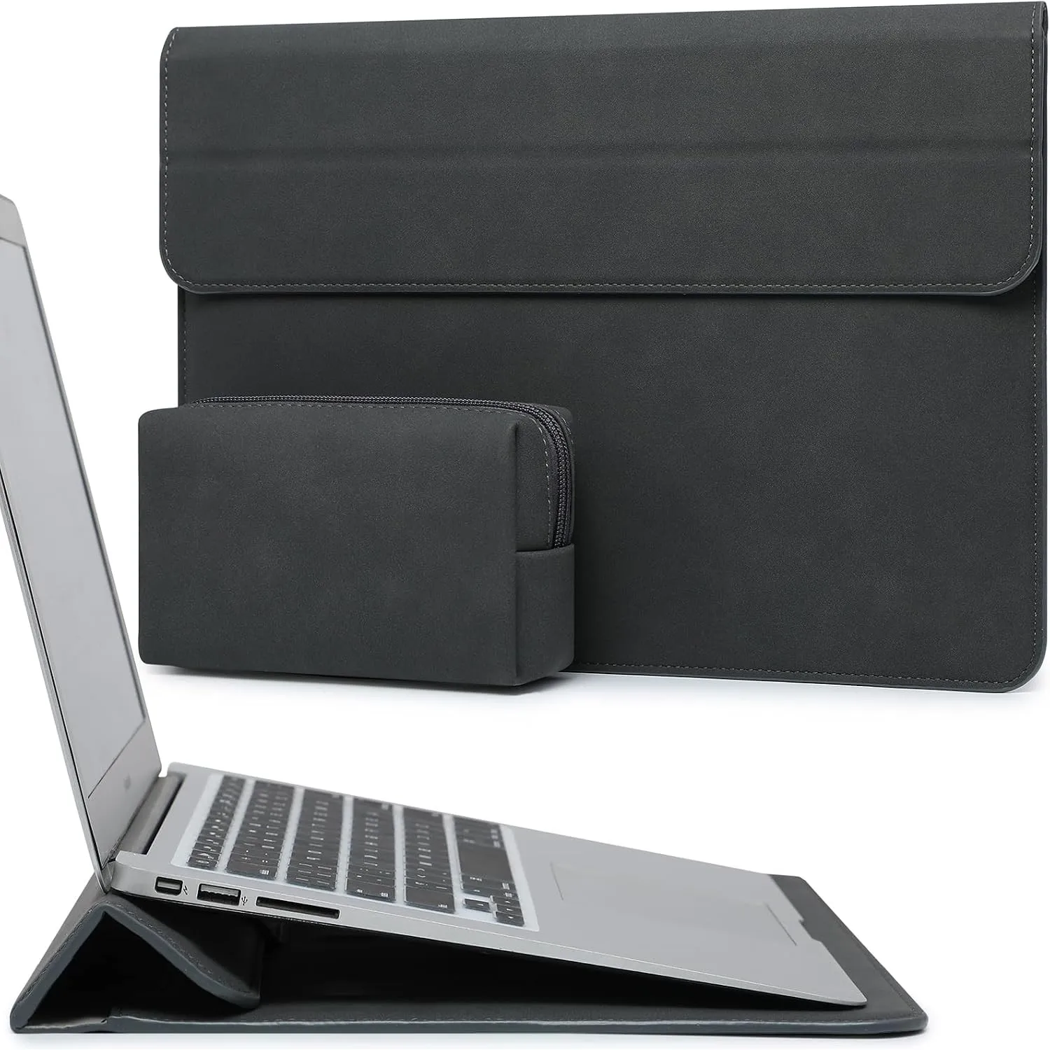 HYZUO 13 Zoll Laptoptasche mit Ständer für MacBook Air, Weltraum Grau