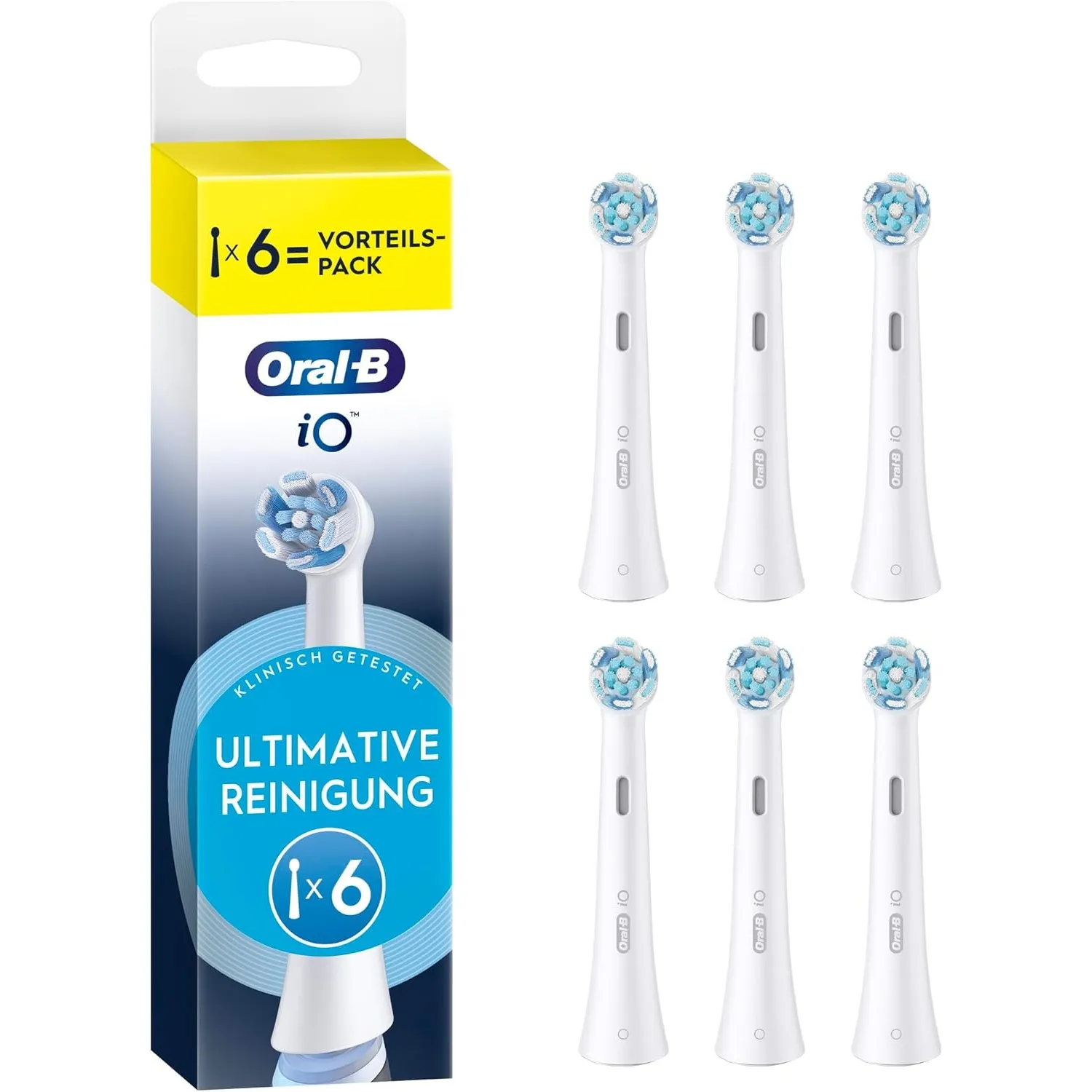 Oral-B iO Aufsteckbürsten Ultimative Reinigung, Weiß, 6 Stück
