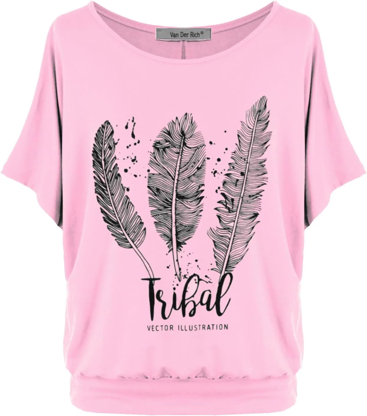 Van Der Rich ® - Oversize T-Shirt mit Fledermausärme - Damen