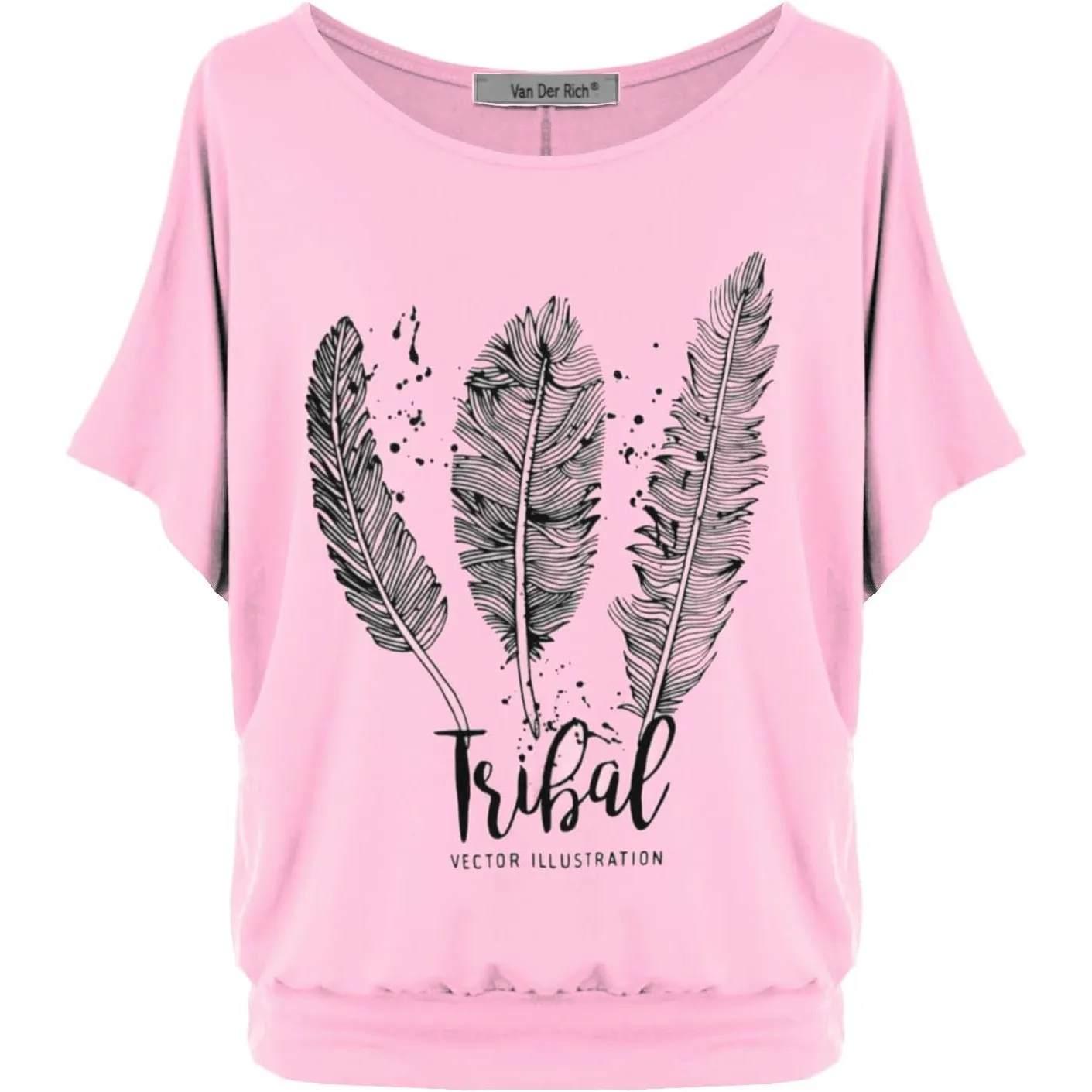 Van Der Rich ® - Oversize T-Shirt mit Fledermausärme - Damen