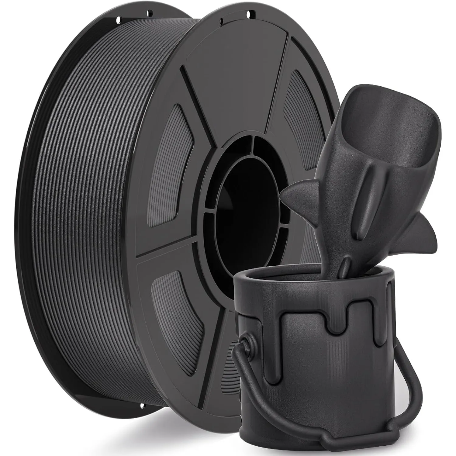 IEMAI PLA CF Filament 1.75mm 1KG, Carbonfaser 3D Drucker Filament Schwarz