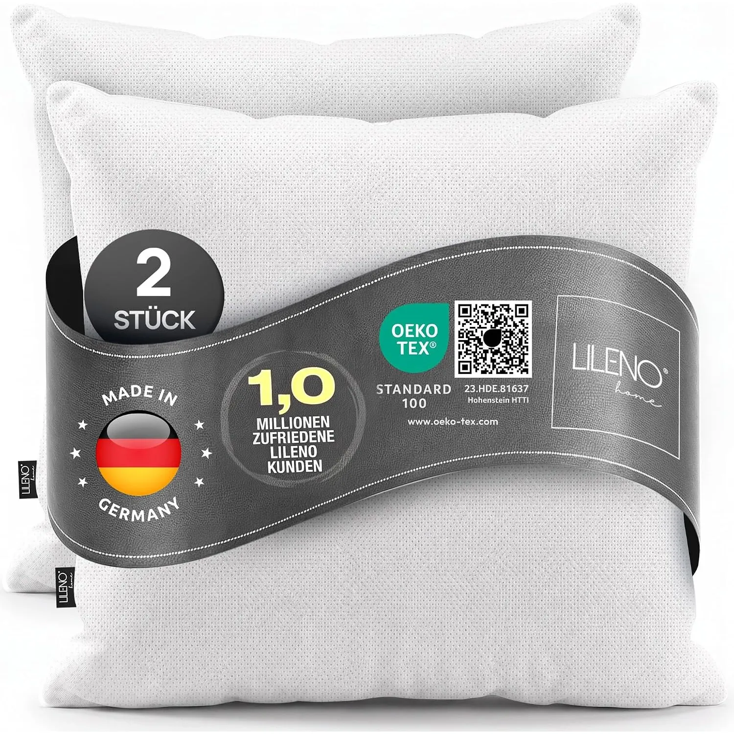 LILENO HOME Kissenfüllung (2er Set) | Pralle Füllung für Couchkissen &