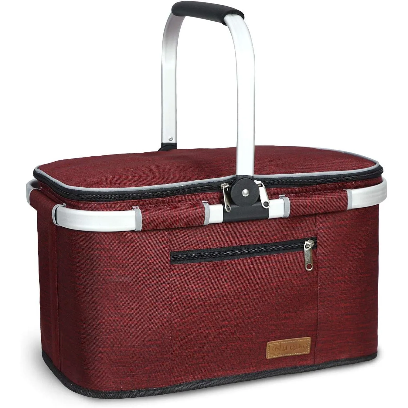 35L Kühltasche Einkaufskorb Große isolierte Kühlkorb Lunchtasche Thermotasche für Büro Camping Picknick Reisen Innenbeu…
