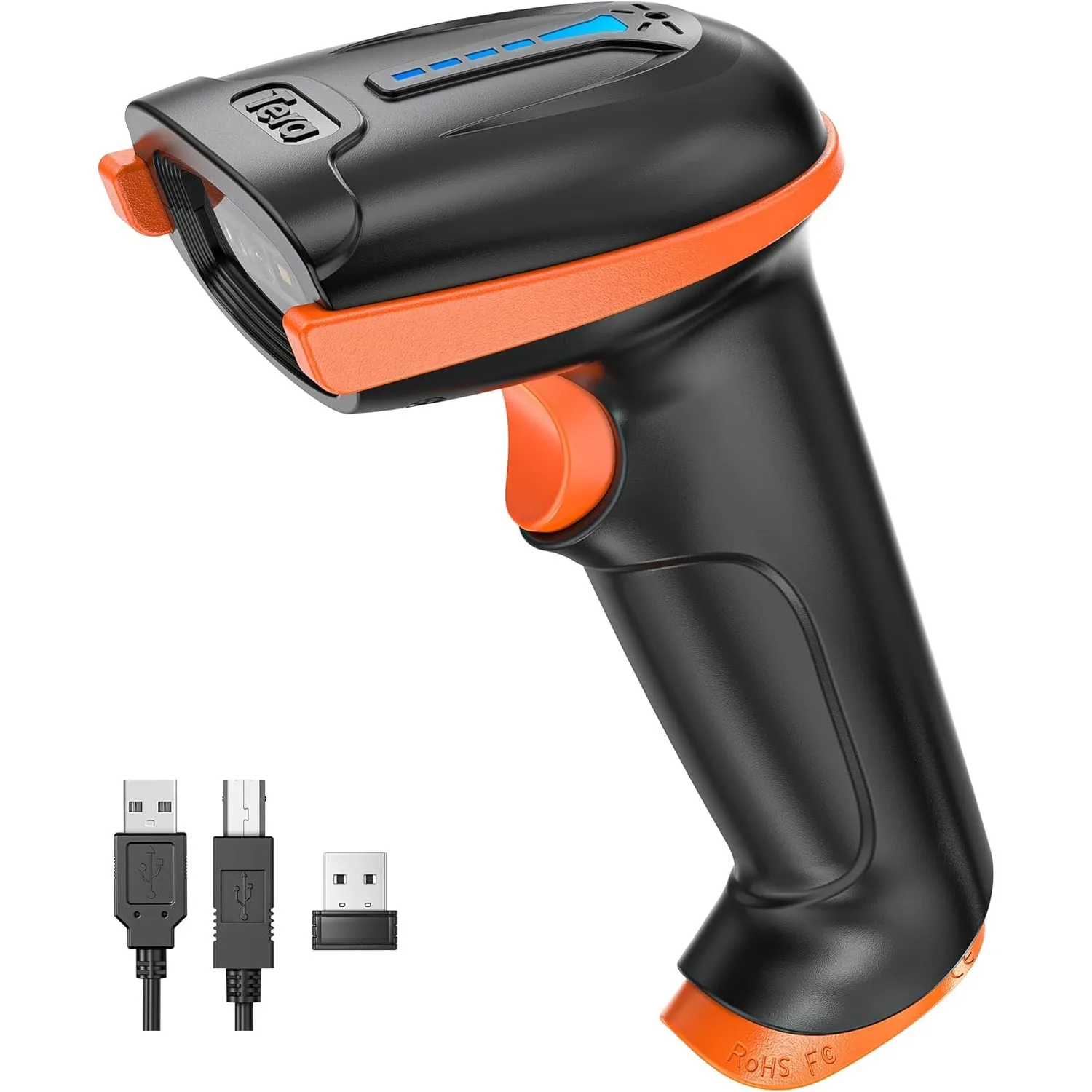 Tera Barcode Scanner Kabellos 1D 2D QR für Lager & Kasse, Bildschirm-Scan