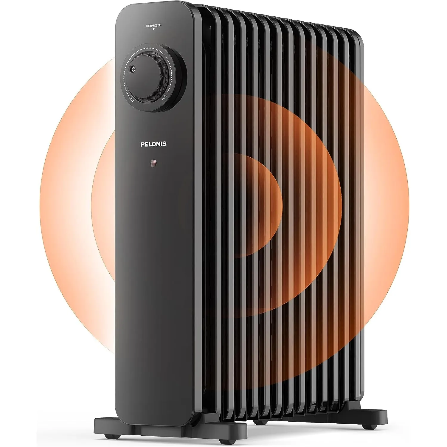 PELONIS 2500W Ölradiator Energiesparend, 13 Rippen Elektroheizung, Mobile Elektro Heizkörper mit Thermostat, 3 Heizstuf…
