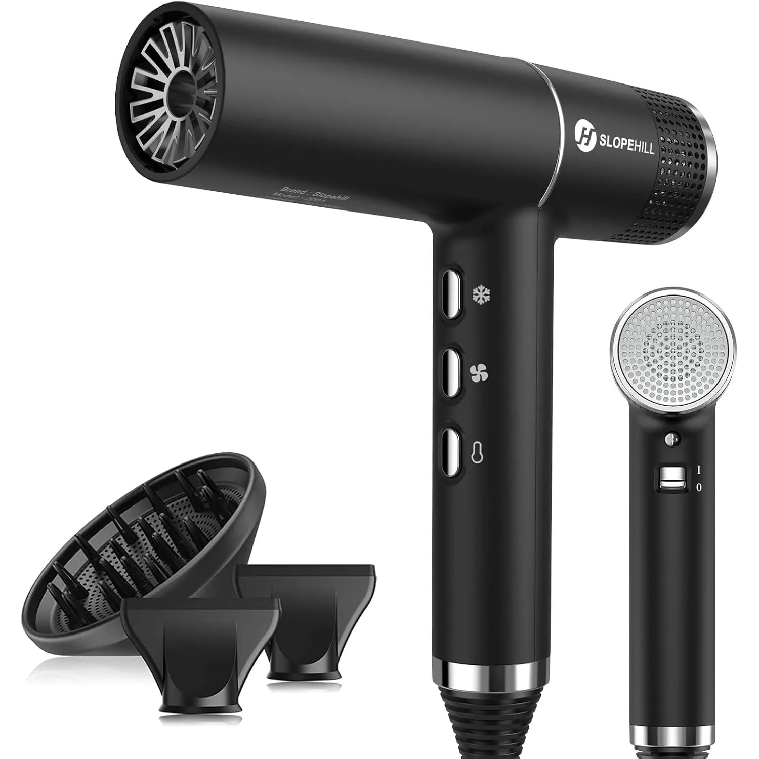 slopehill Professioneller Haartrockner, 110000RPM, 268g Superleicht, 2000W | Intelligente Fehlerdiagnose| Innovativer M…