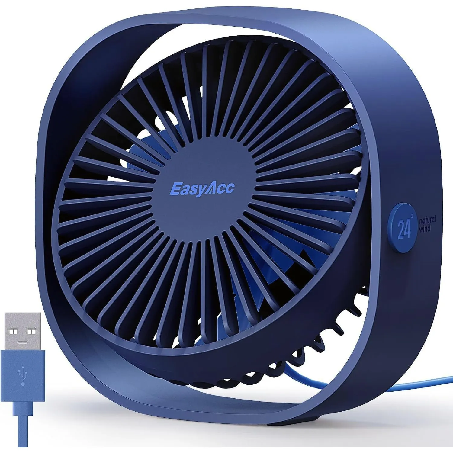 EasyAcc USB Ventilator, Mini Ventilator, Leise USB Tischventilator mit 2 Jahre Garantie, Starker Exquisit Lüfter und 3 …