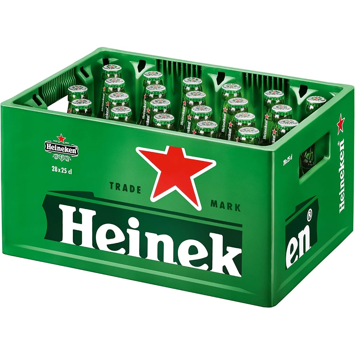 Heineken Pils Bier (28 x 0,25 l Flaschen), Kasten, 28 Stück, 5% Alkoholgehalt, 100% Natürliche Zutaten, Erfrischend Mil…