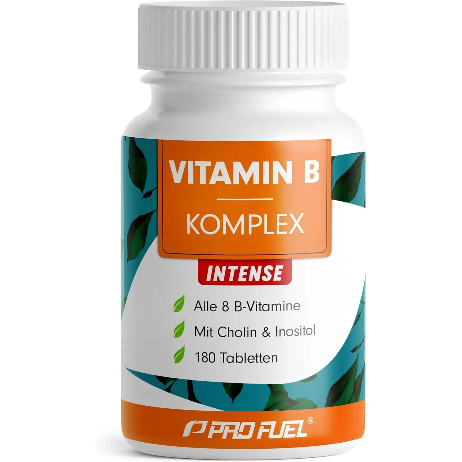 Vitamin B Komplex hochdosiert - 180 Tabletten - alle 8 B-Vitamine (B1, B2, B3, B5, B6, B7, B9, B12) + Co-Faktoren Choli…