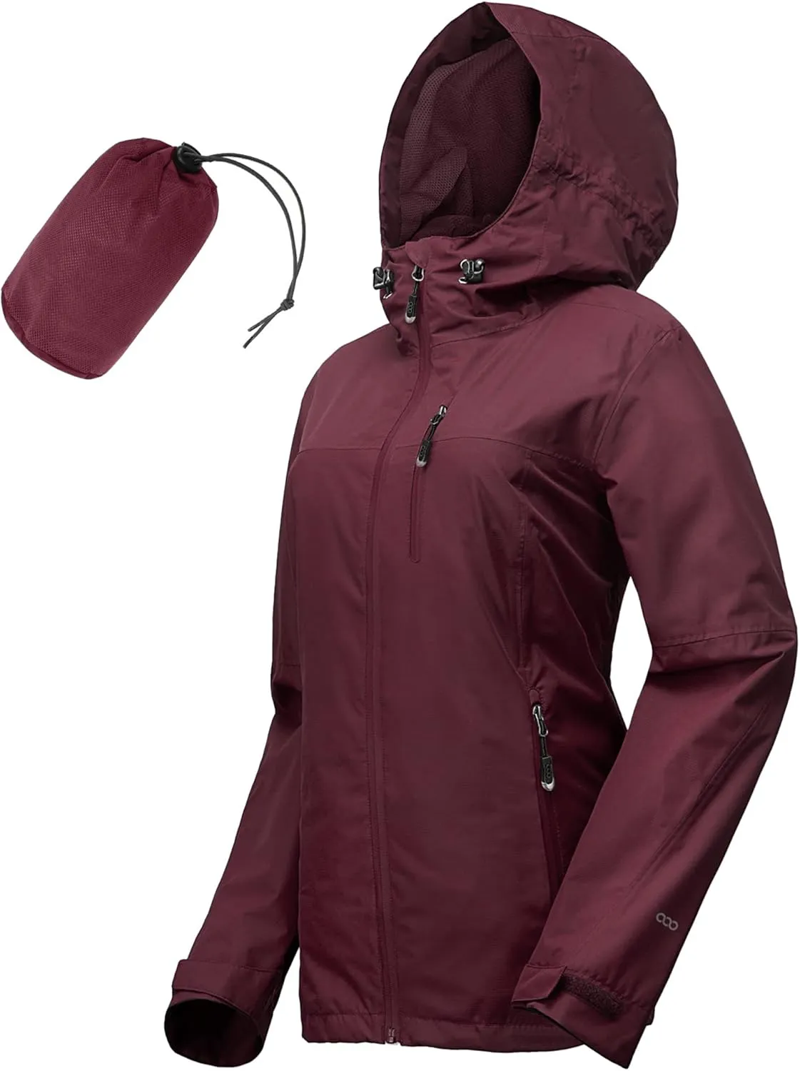 33,000ft Regenjacke Damen Wasserdicht Outdoorjacke Atmungsaktiv Herbst Übergangsjacke Leichte Jacke mit Kapuze Windbrea…