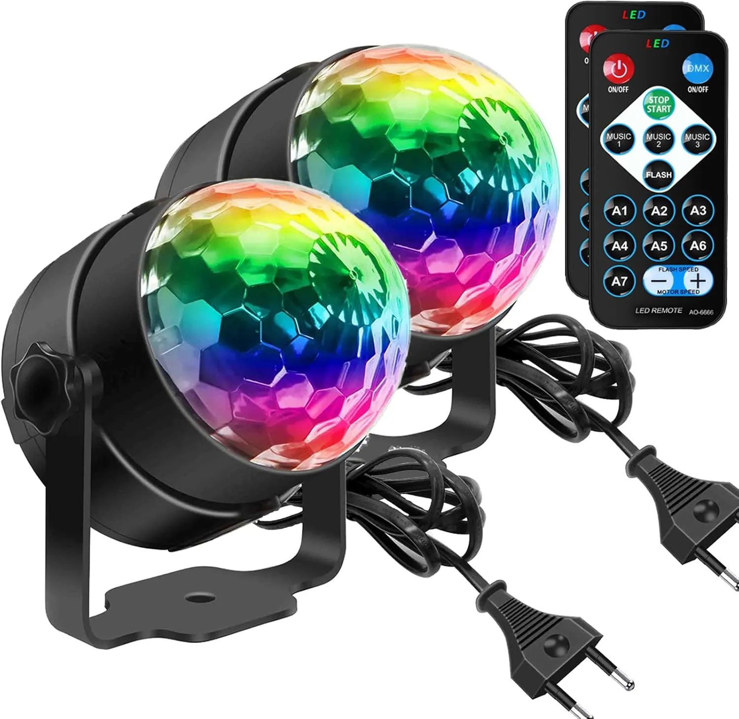 Discokugel, SEBRUANC Disco Lights LED Party Lichter Musikgesteuert Disco DJ Party licht 360° Rotierende Ball Lights 3W …