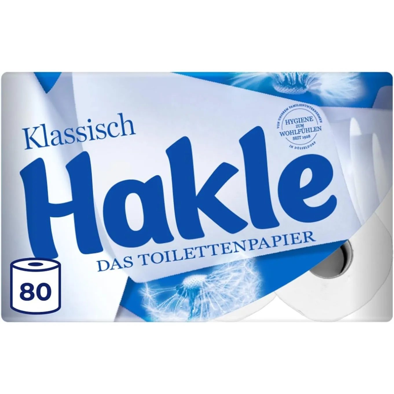 Hakle Klassisch, 80 Rollen Toilettenpapier, 3-lagig