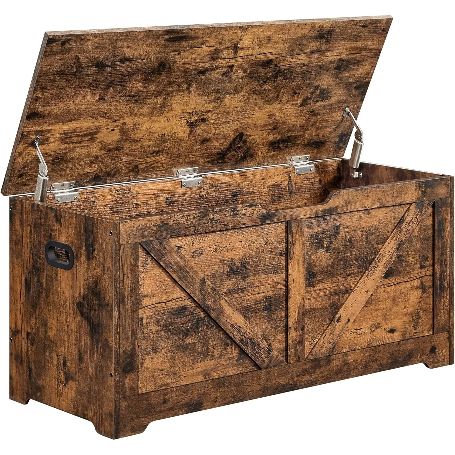VASAGLE Schuhbank, Sitzbank mit Stauraum, Sitztruhe, 2 Sicherheitsscharniere, Aufbewahrungsschrank, Scheunenstil, 40 x …