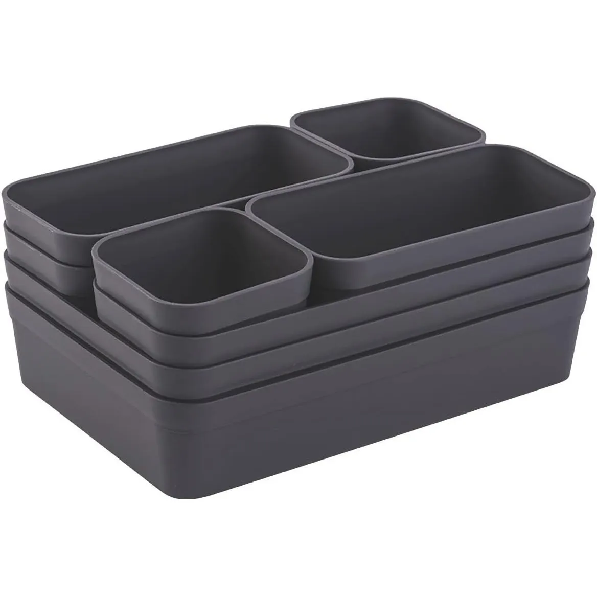 Gariella 1x Schubladen-Organizer Set Aufbewahrungs-Box Einteiler Trenn-System verstellbar Utensilien Stauraum Wohn-Bade…