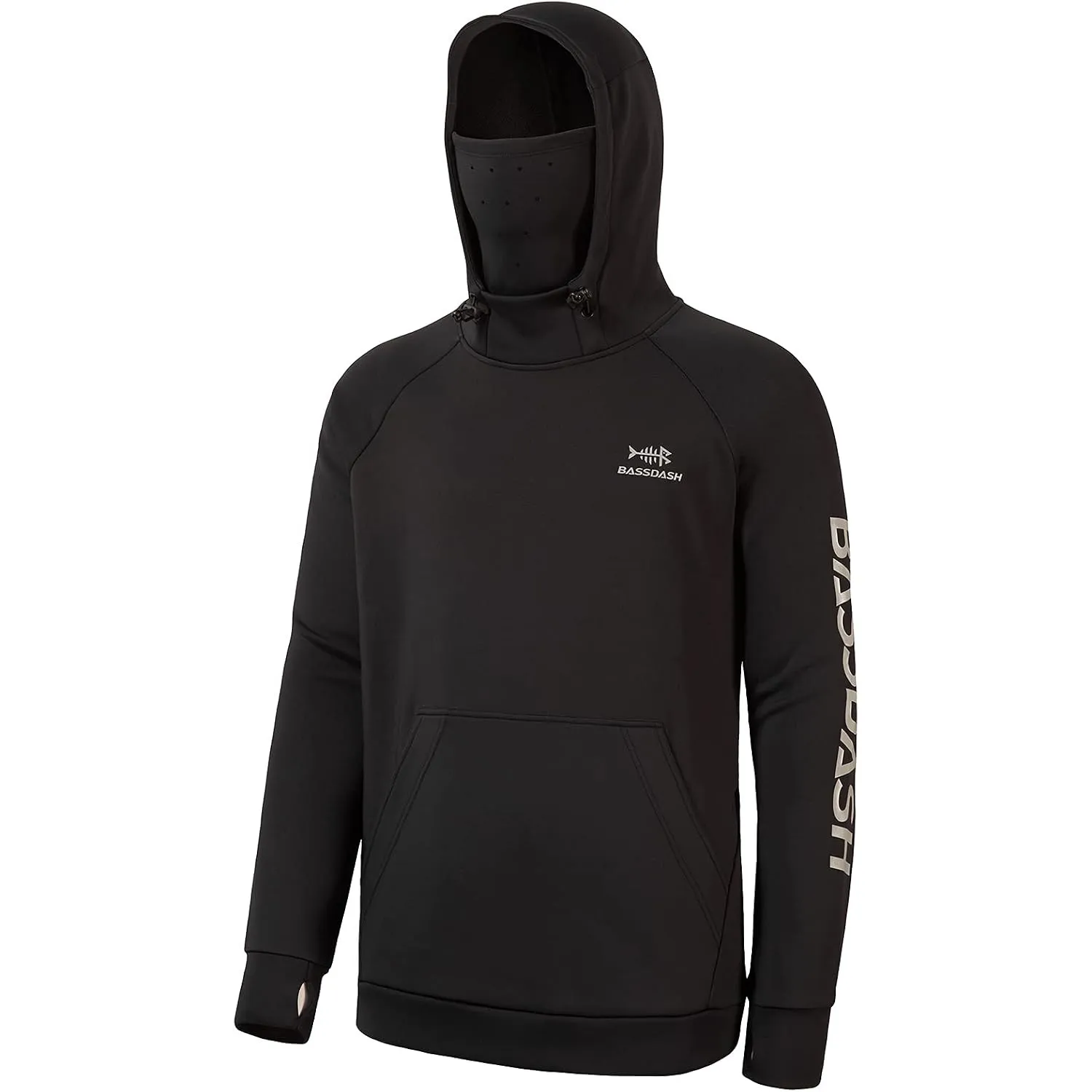 Bassdash Herren Fleece Hoodie Warmer Pullover Kapuzenpullover mit Schlauchschal Wasserdicht Jagd Angeln Sweatshirt FS18M