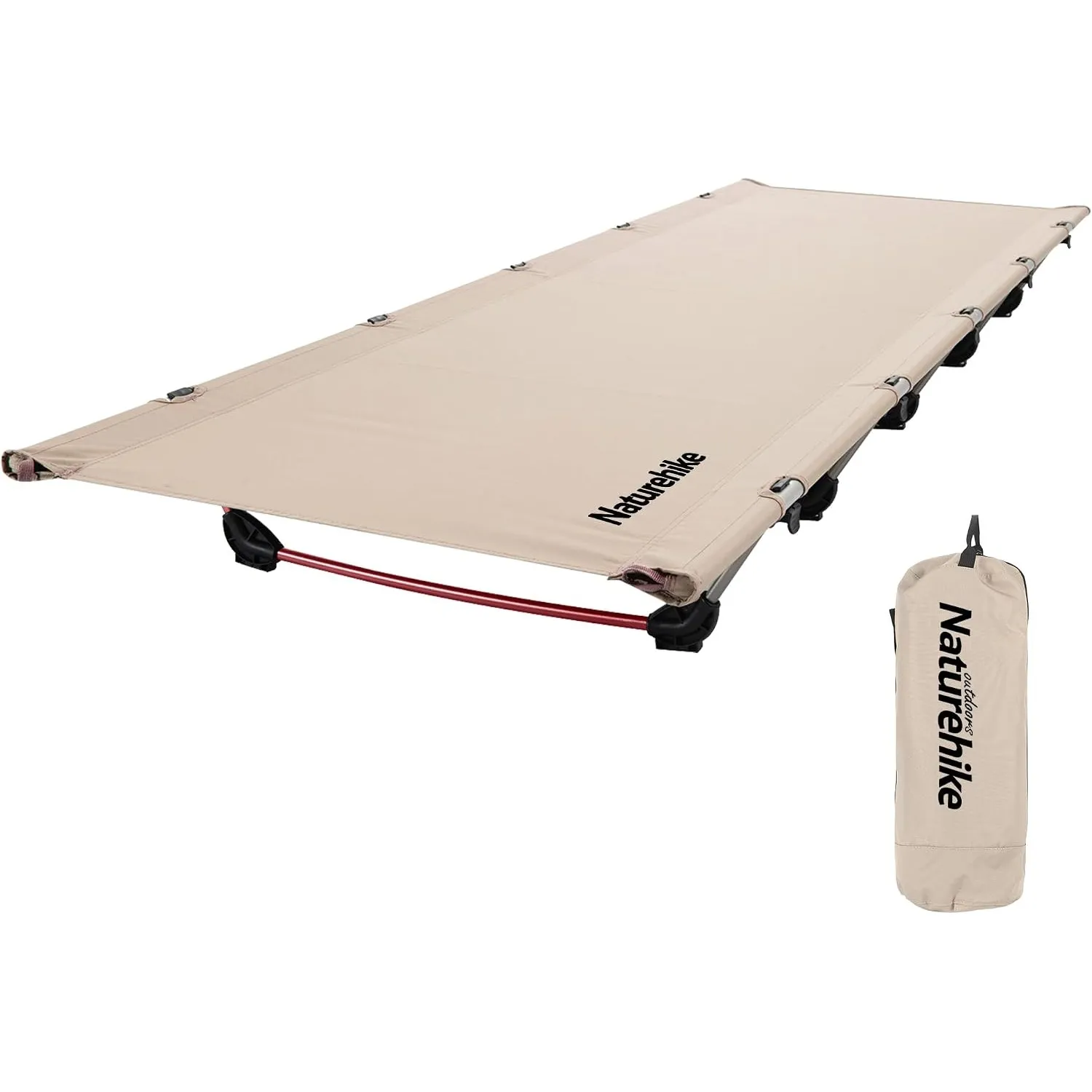 Naturehike Campingbett Ultraleichtes Feldbett Tragbares Faltbares Klappbett für Erwachsene Schlafen Belastbarkeit bis 1…