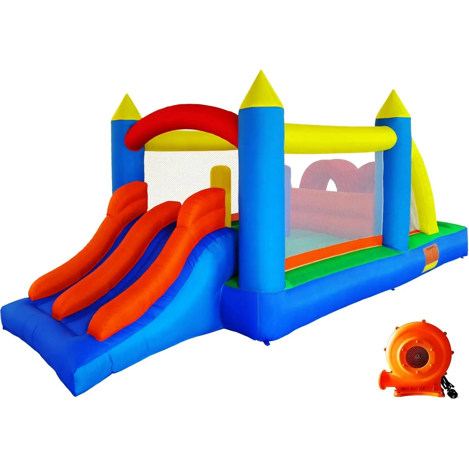 Ballsea Hüpfburg mit Gebläse, Geeignet für 3 bis 10 Jahre Hüpfburg Indoor Kinder, Groß Hüpfburg XXL Kindergeburtstag (4…