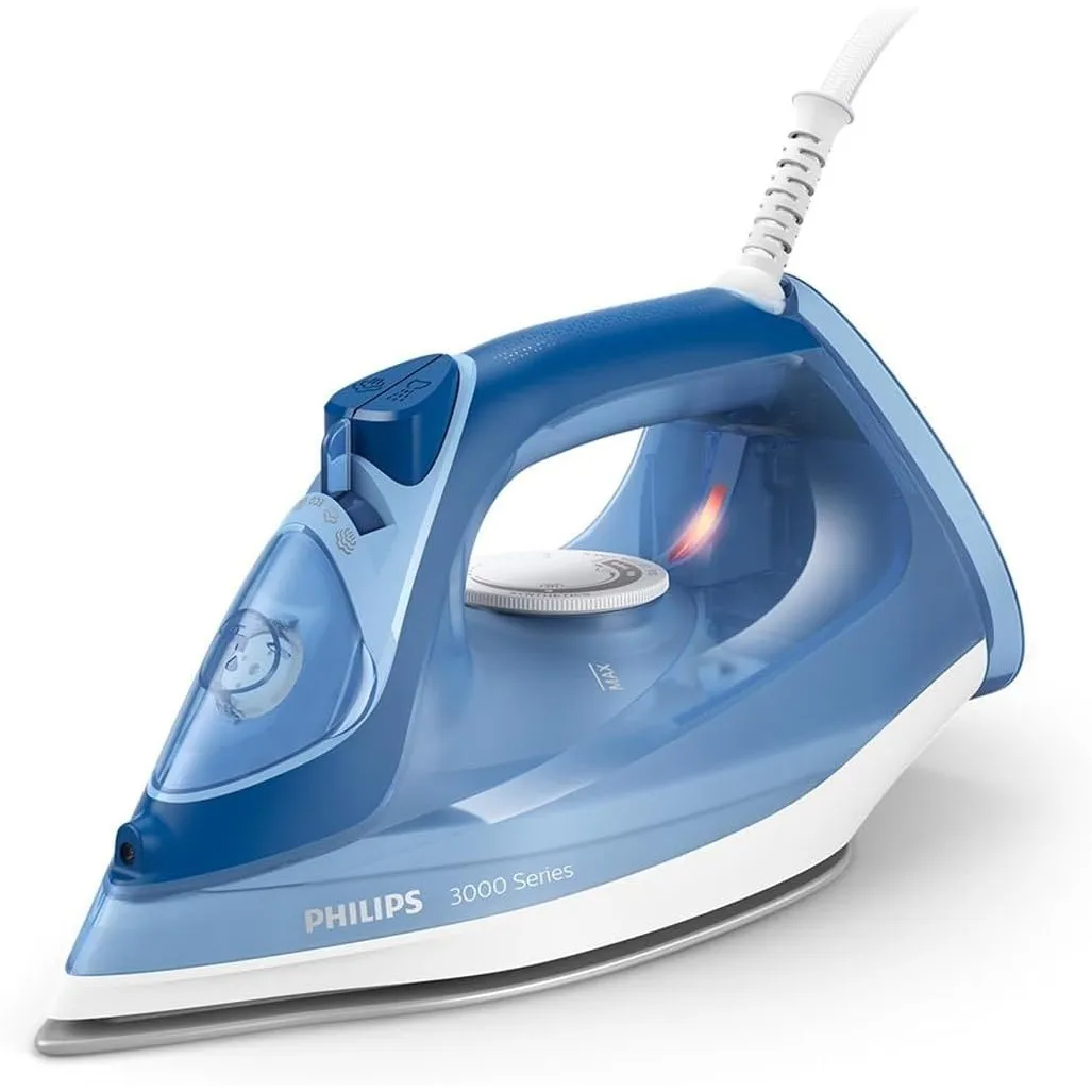 Philips Dampfbügeleisen 3000 Series - 2.400W, konstante Dampfleistung von 40 g/Min., 180g Dampfstoß, Keramikbügelsohle,…