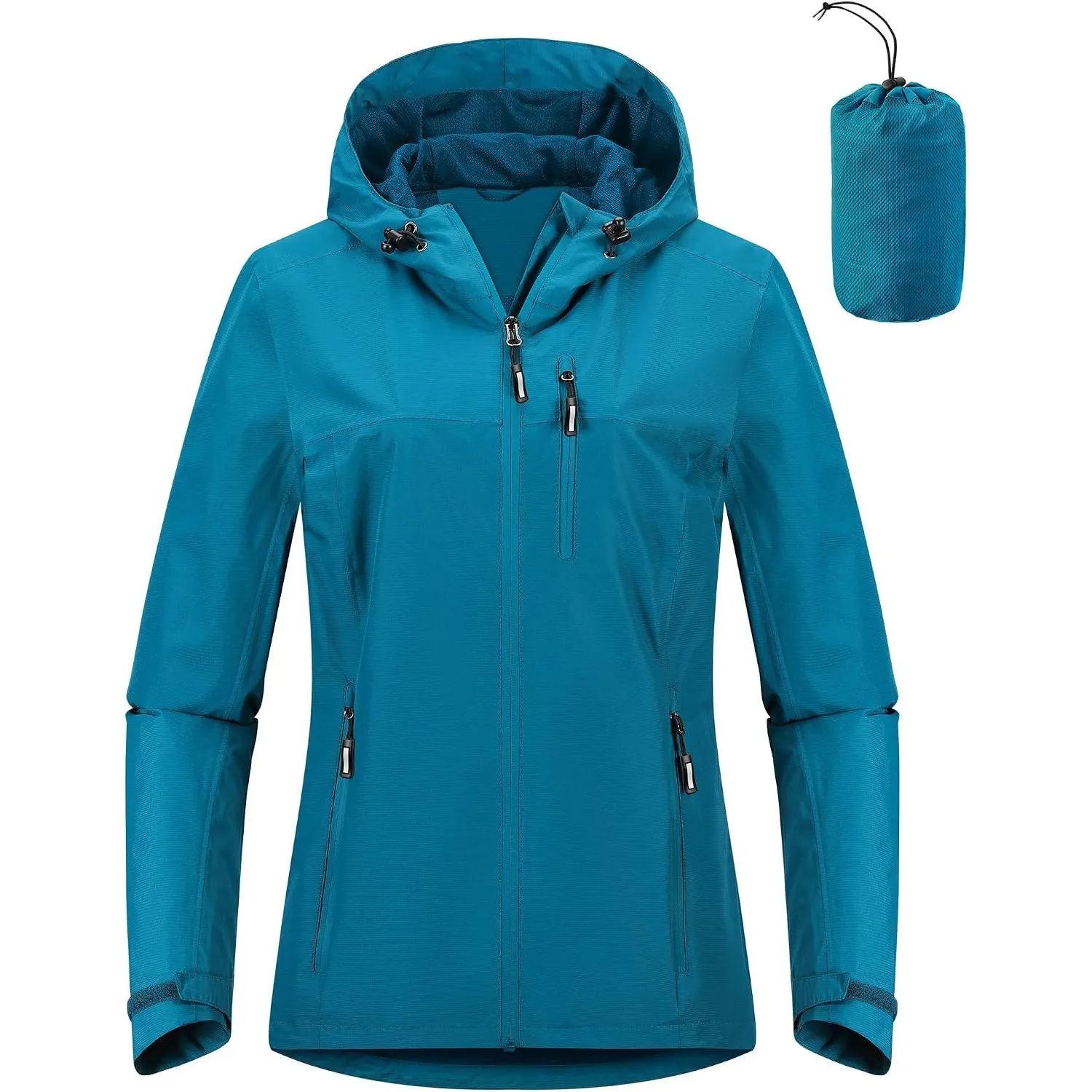 Outdoor Ventures Damen Regenjacke Wasserdicht Packbar Wanderjacke Kapuze