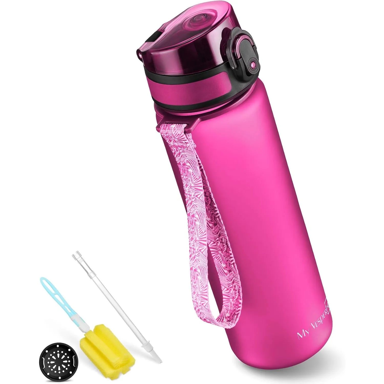 My Vesperbox® Trinkflasche Kinder [500ML] - Wasserflasche Kohlensäure Geeignet & Auslaufsicher - Water Bottle Kids - fü…
