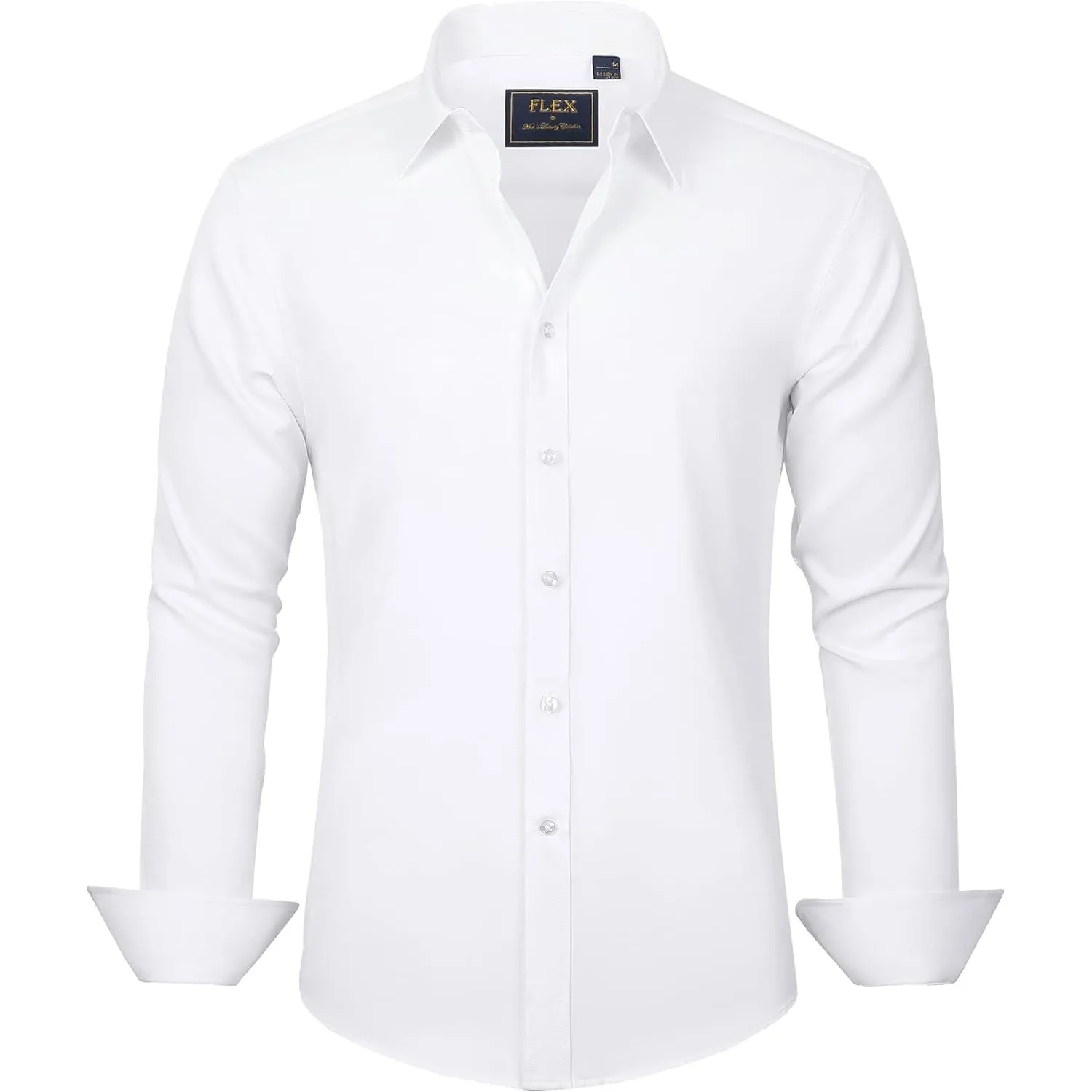J.VER Herren Hemd Unifarben Stretch Langarm Männer Hemden Regular Fit Herrenhemden Freizeithemden Bügelleichtes Busines…
