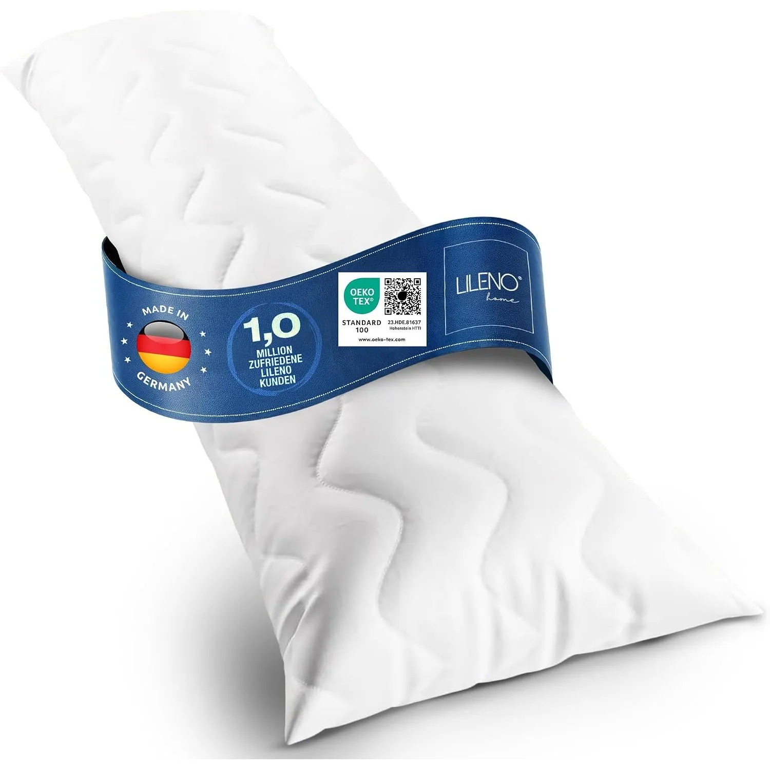 LILENO HOME Seitenschläferkissen 40 x 145 (1er Set) – 95 °C waschbar