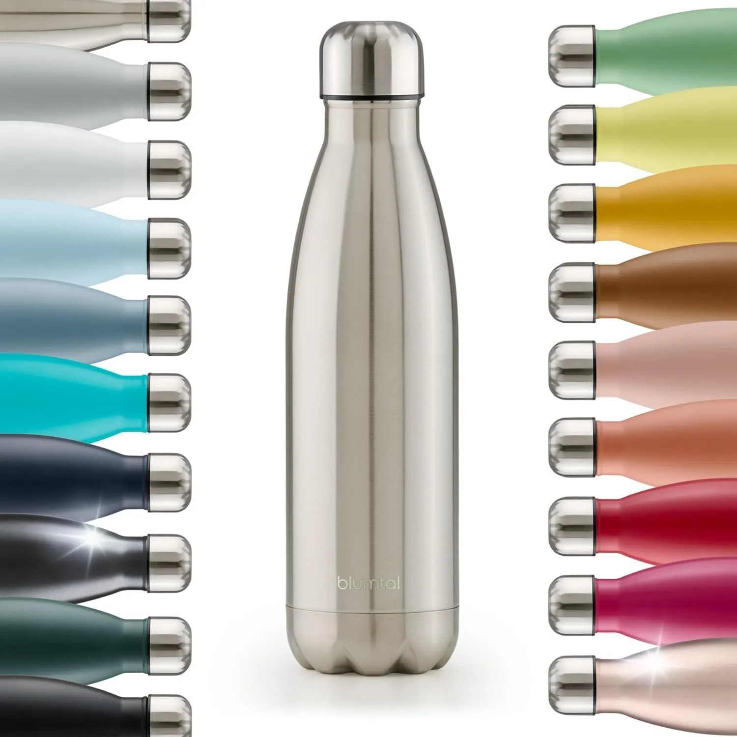 Blumtal Trinkflasche 1000 ml Edelstahl - auslaufsichere Isolierflasche - BPA-freie Trinkflasche kalt & warm - doppelwan…