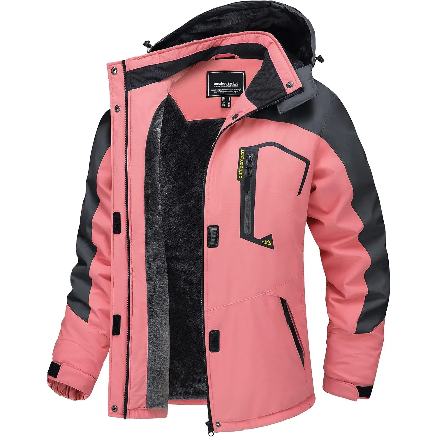 TACVASEN Winterjacke Damen Skijacke Warme Fleece Wasserdicht Jacken
