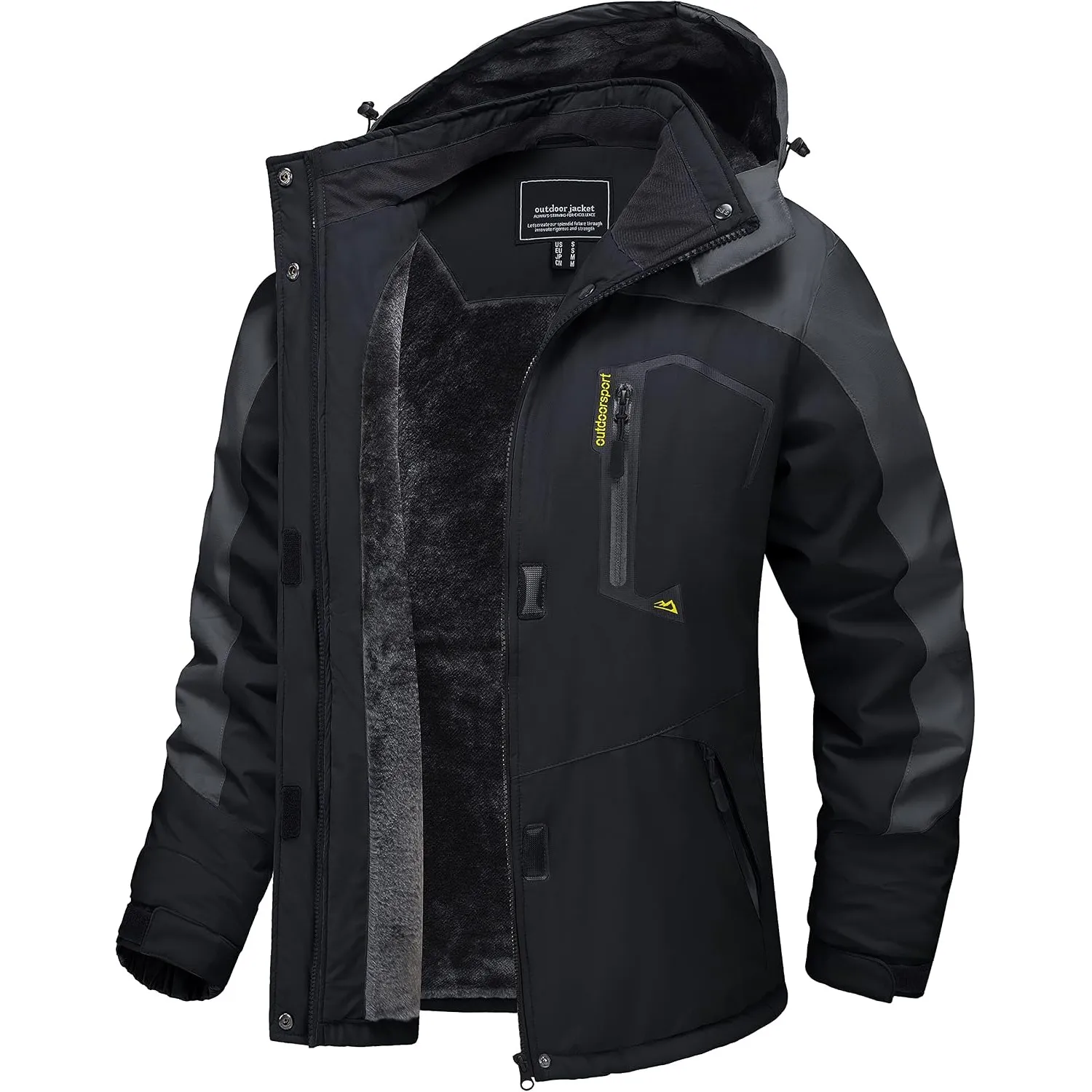 TACVASEN Winterjacke Damen Skijacke Warme Fleece Wasserdicht Jacken