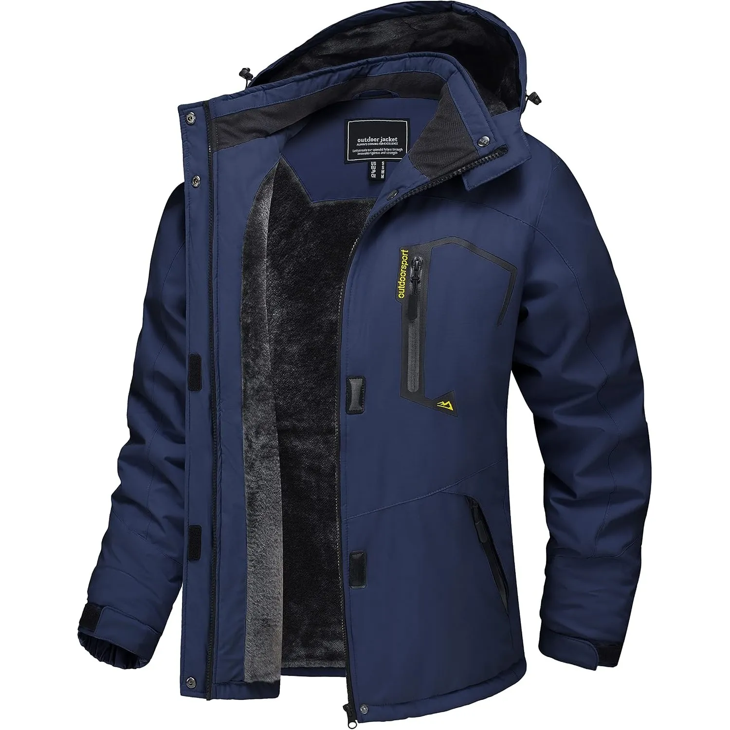 TACVASEN Winterjacke Damen Skijacke Warme Fleece Wasserdicht Jacken