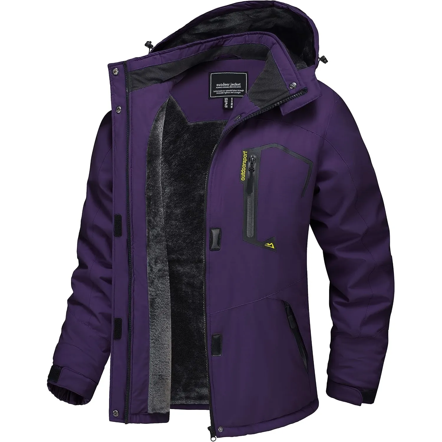 TACVASEN Winterjacke Damen Skijacke Warme Fleece Wasserdicht Jacken