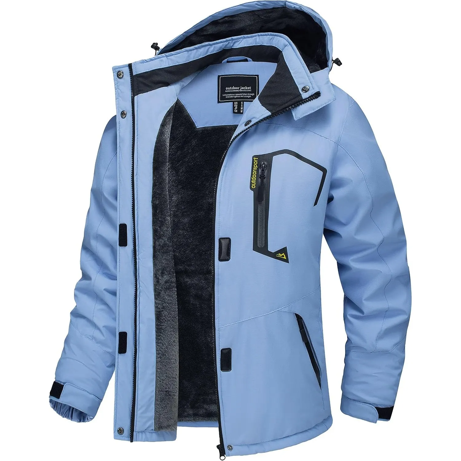 TACVASEN Winterjacke Damen Skijacke Warme Fleece Wasserdicht Jacken