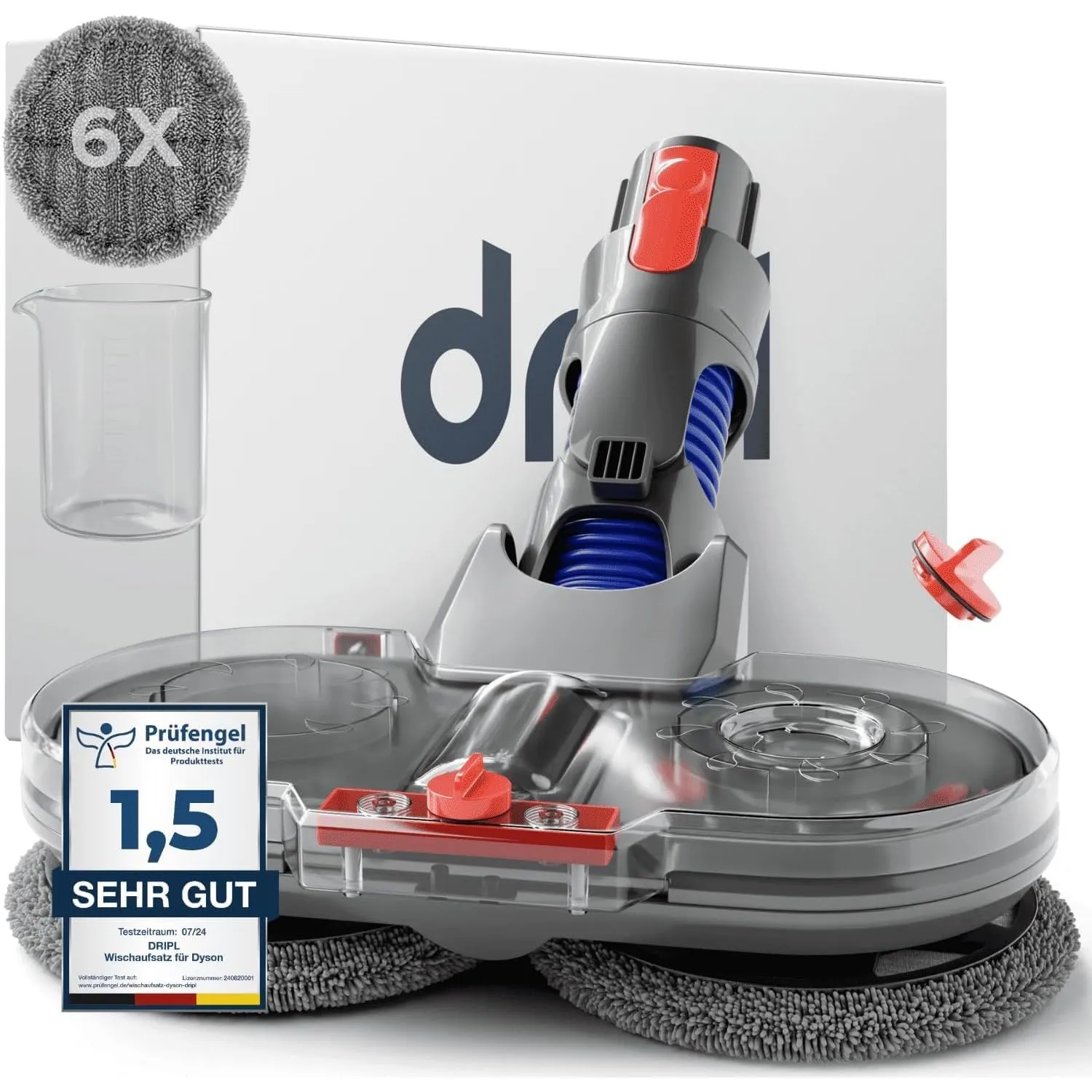 Dripl Wischaufsatz für Dyson V7/V8/V10/V11/V15/Gen5 Staubsauger, Elektrischer Bodenwischer mit Abnehmbaren Wassertank u…